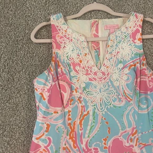 Lilly Pulitzer Jellies Be Jammin White Lace Gabby Shift Dress - Picture 4 of 10